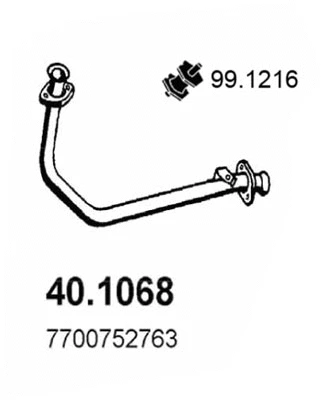 Tuyau d'échappement ASSO 40.1068