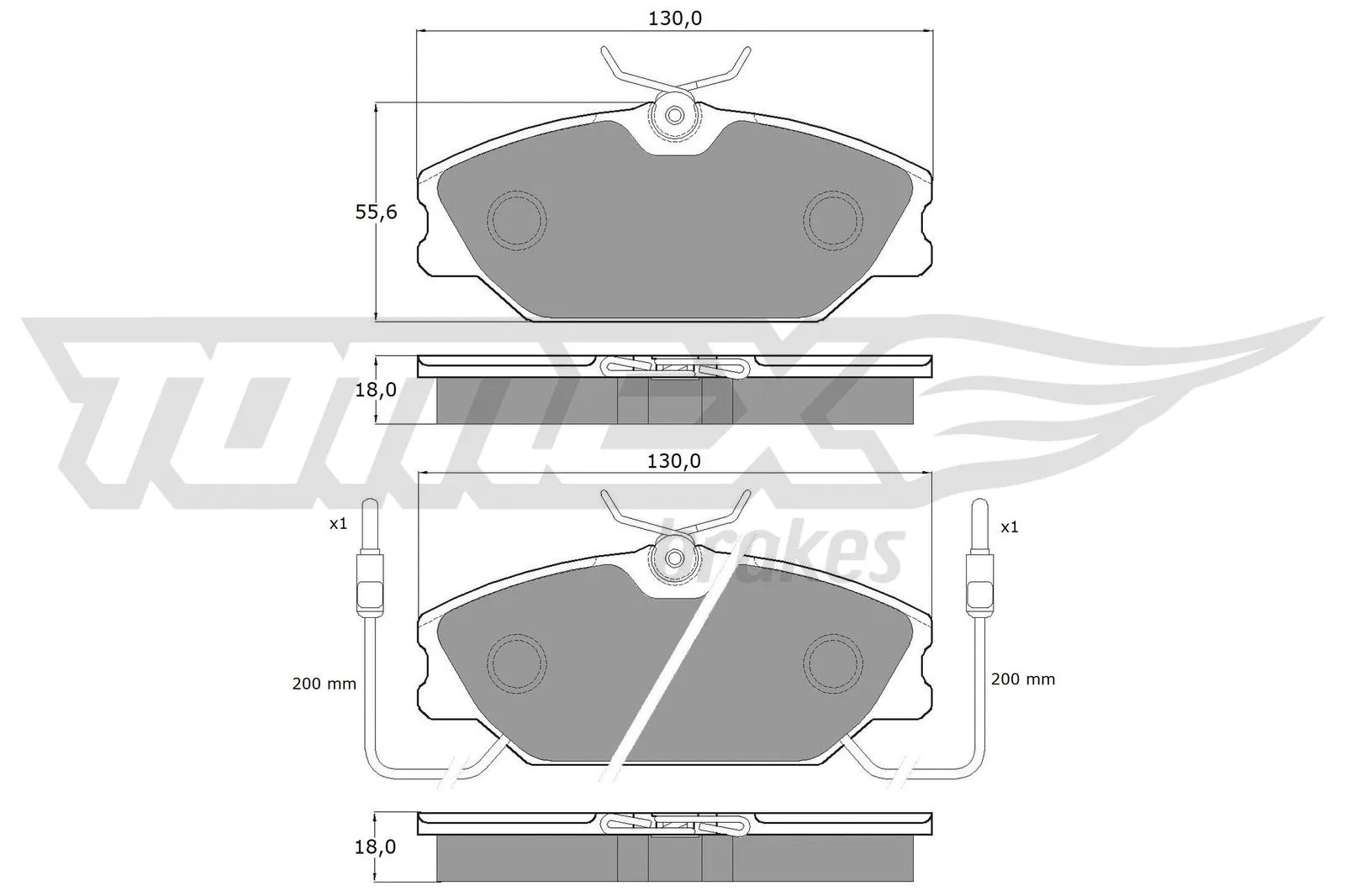 Kit de plaquettes de frein, frein à disque TOMEX Brakes TX 10-77