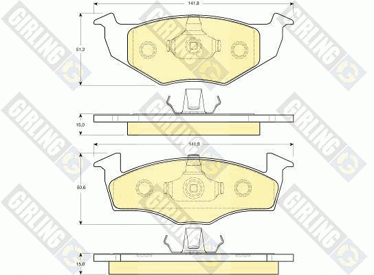 Kit de plaquettes de frein, frein à disque GIRLING 6113062