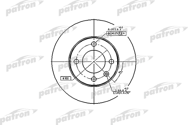 Disque de frein PATRON PBD1518