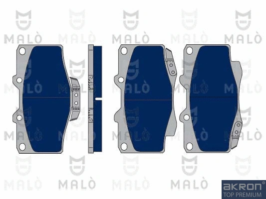 Kit de plaquettes de frein, frein à disque AKRON-MALÒ 1050165