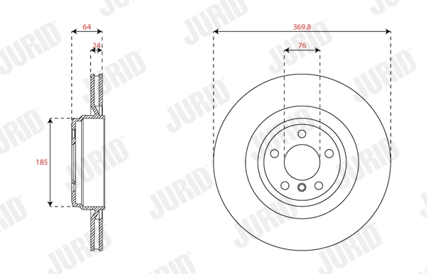 Disque de frein JURID 563515JC-1