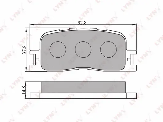 Kit de plaquettes de frein, frein à disque LYNXAUTO BD-7523