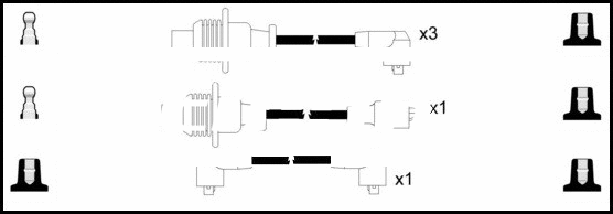 Kit de câbles d'allumage LEMARK HOES330