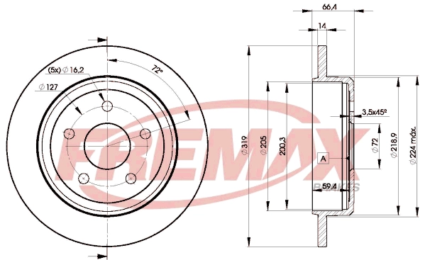 Disque de frein FREMAX BD-9275
