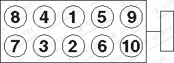 Jeu de boulons de culasse de cylindre GOETZE 22-29019B