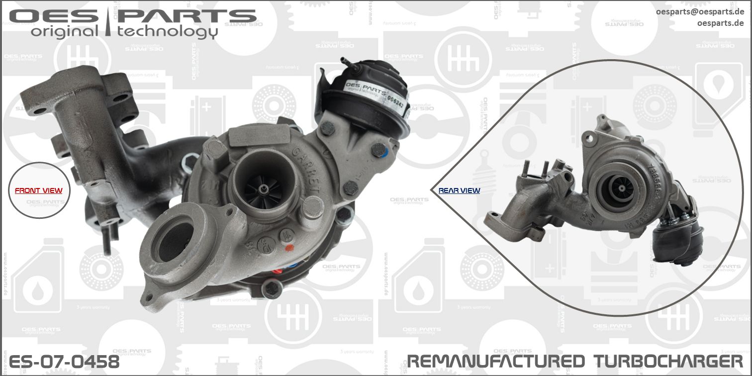 Turbocompresseur, suralimentation OES PARTS ES-07-0458