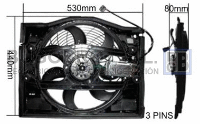 Ventilateur, refroidissement du moteur BUGOBROT 18-BM1010