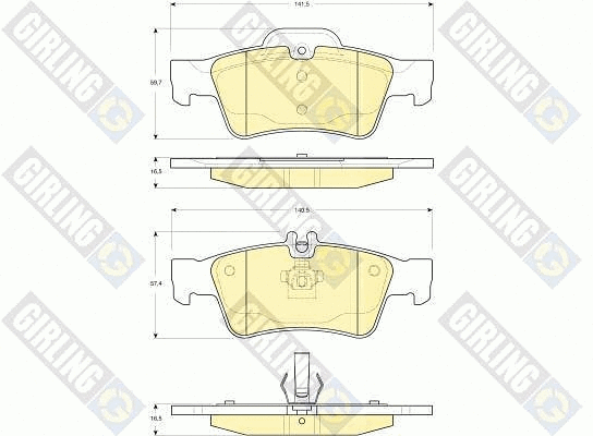 Kit de plaquettes de frein, frein à disque GIRLING 6115462