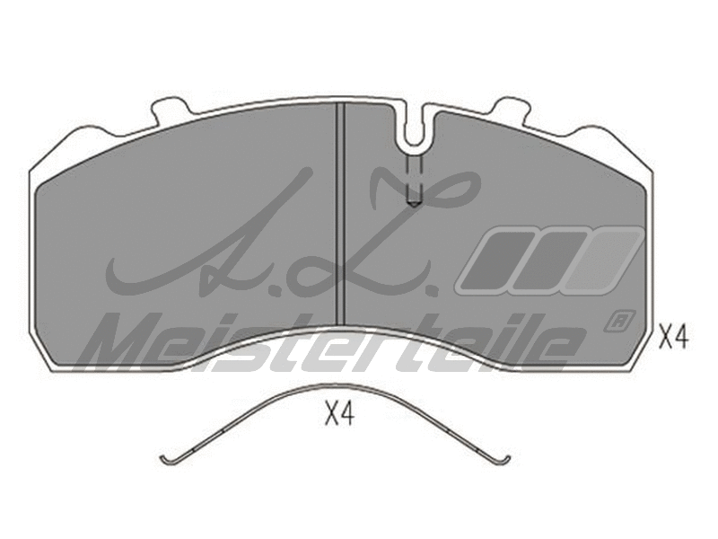 Kit de plaquettes de frein, frein à disque A.Z. Meisterteile AZMT-44-022-2443