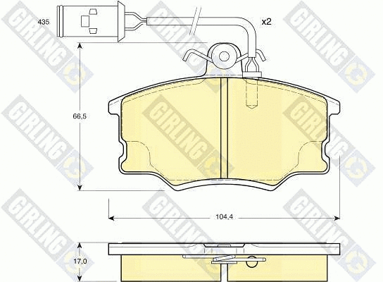 Kit de plaquettes de frein, frein à disque GIRLING 6110541