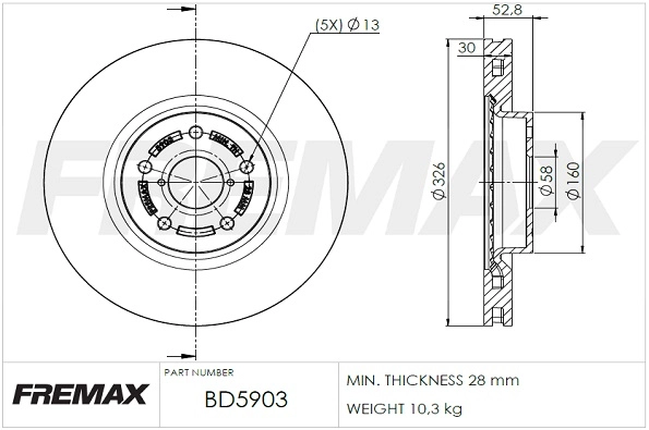 Disque de frein FREMAX BD-5903