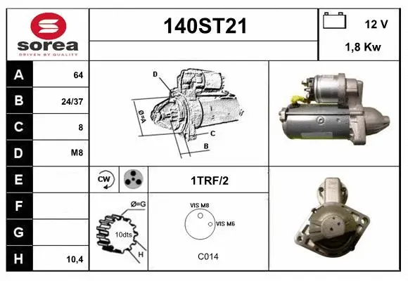Démarreur STARTCAR 140ST21