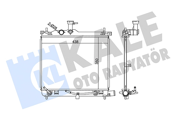 Radiateur, refroidissement du moteur KALE OTO RADYATÖR 358400