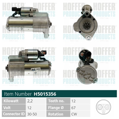 Démarreur HOFFER H5015356