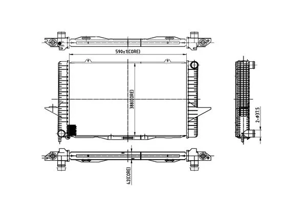 Radiateur, refroidissement du moteur ORDONEZ 2066015