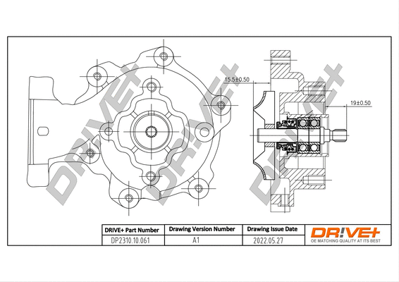 Pompe à eau, refroidissement du moteur Dr!ve+ DP2310.10.061