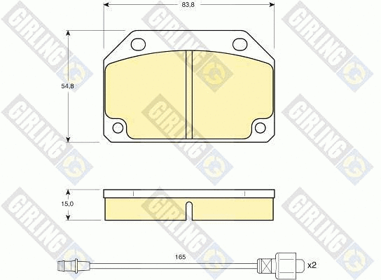 Kit de plaquettes de frein, frein à disque GIRLING 6102413