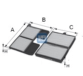 Filtre, air de l'habitacle UFI 53.197.00