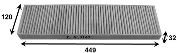 Filtre, air de l'habitacle JS ASAKASHI AC0140C