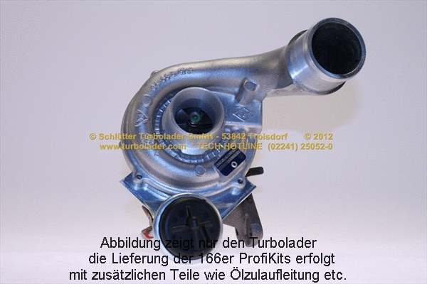 Turbocompresseur, suralimentation SCHLÜTTER TURBOLADER 166-00405