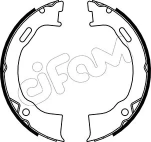 Jeu de mâchoires de frein, frein de stationnement CIFAM 153-146