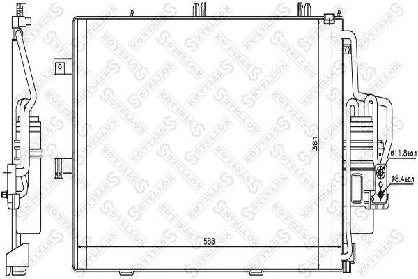 Condenseur, climatisation STELLOX 10-45142-SX