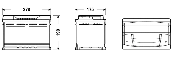 Batterie de démarrage CENTRA CB740
