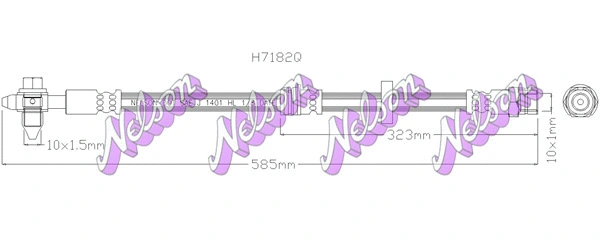 Flexible de frein KAWE H7182Q