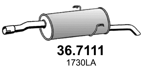 Silencieux arrière ASSO 36.7111
