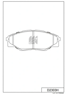 Kit de plaquettes de frein, frein à disque MK Kashiyama D2303H