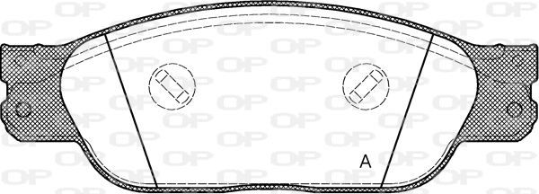 Kit de plaquettes de frein, frein à disque OPEN PARTS BPA0731.00