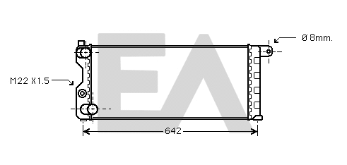 Radiateur, refroidissement du moteur EACLIMA 31R25075