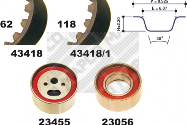 Kit de courroie crantée MAPCO 23418