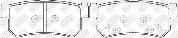 Kit de plaquettes de frein, frein à disque NiBK PN0440