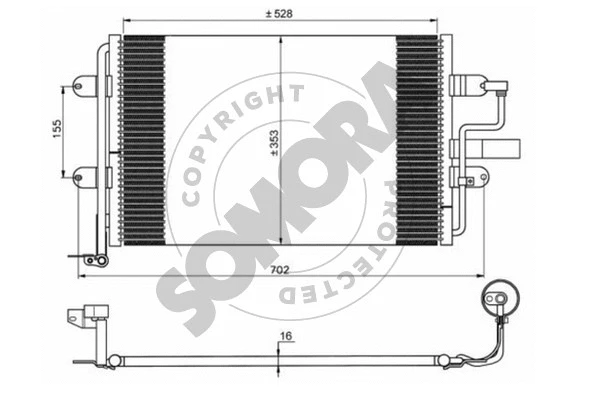 Condenseur, climatisation SOMORA 350960B