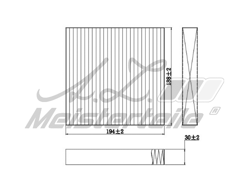 Filtre, air de l'habitacle A.Z. Meisterteile AZMT-41-010-1711