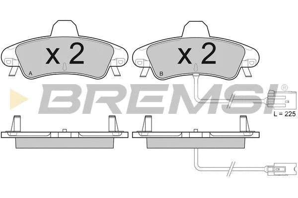 Kit de plaquettes de frein, frein à disque BREMSI BP2932