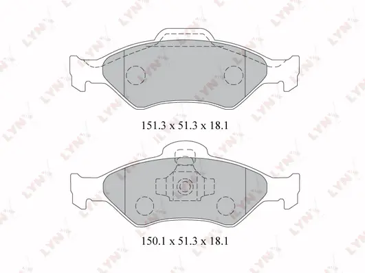 Kit de plaquettes de frein, frein à disque LYNXAUTO BD-3021