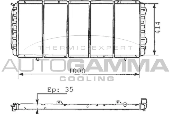 Radiateur, refroidissement du moteur AUTOGAMMA 100192