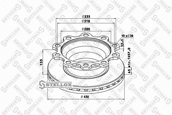 Disque de frein STELLOX 85-00705-SX