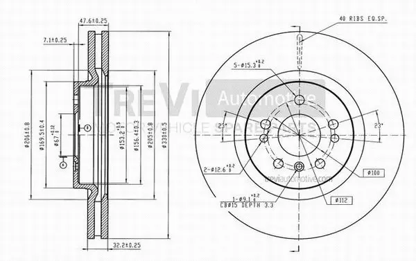 Disque de frein TREVI AUTOMOTIVE BD1257