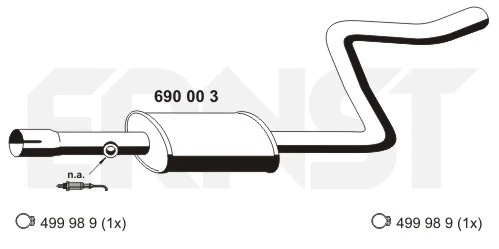 Silencieux central ERNST 690003