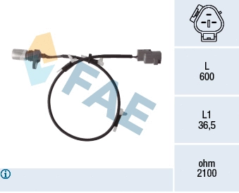 Capteur d'angle, vilebrequin FAE 79456