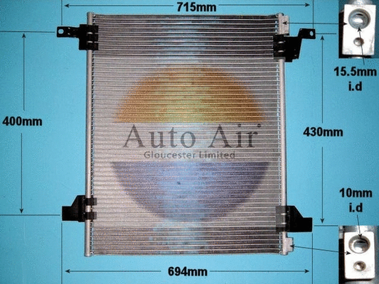 Condenseur, climatisation AUTO AIR GLOUCESTER 16-1213