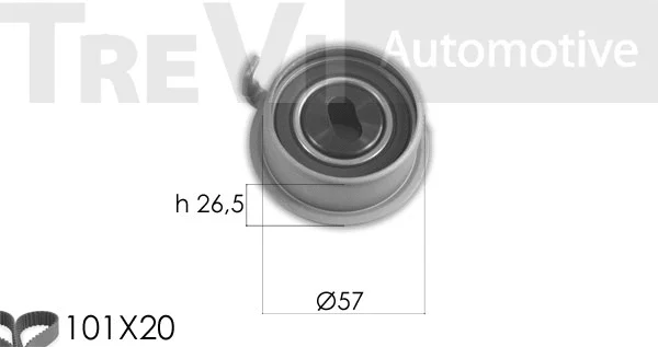 Kit de courroie crantée TREVI AUTOMOTIVE KD1370