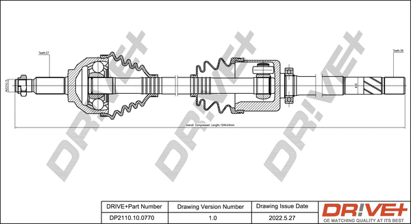 Arbre de transmission Dr!ve+ DP2110.10.0770