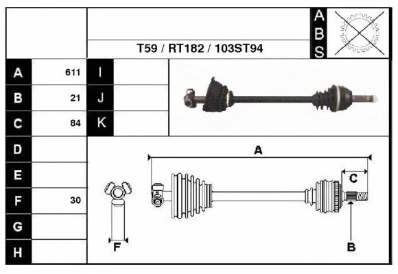 Arbre de transmission Technika 38103