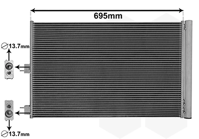 Condenseur, climatisation VAN WEZEL 30015705