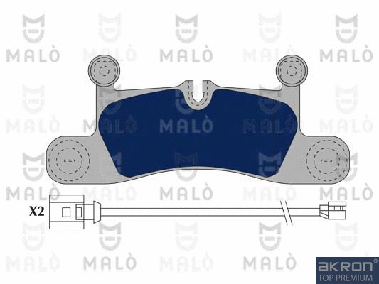 Kit de plaquettes de frein, frein à disque AKRON-MALÒ 1051064